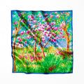Foulard en soie Claude Monet Arbres en fleurs Coffret premium Déclassé - MS326
