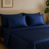Constellation printed silk pillowcase