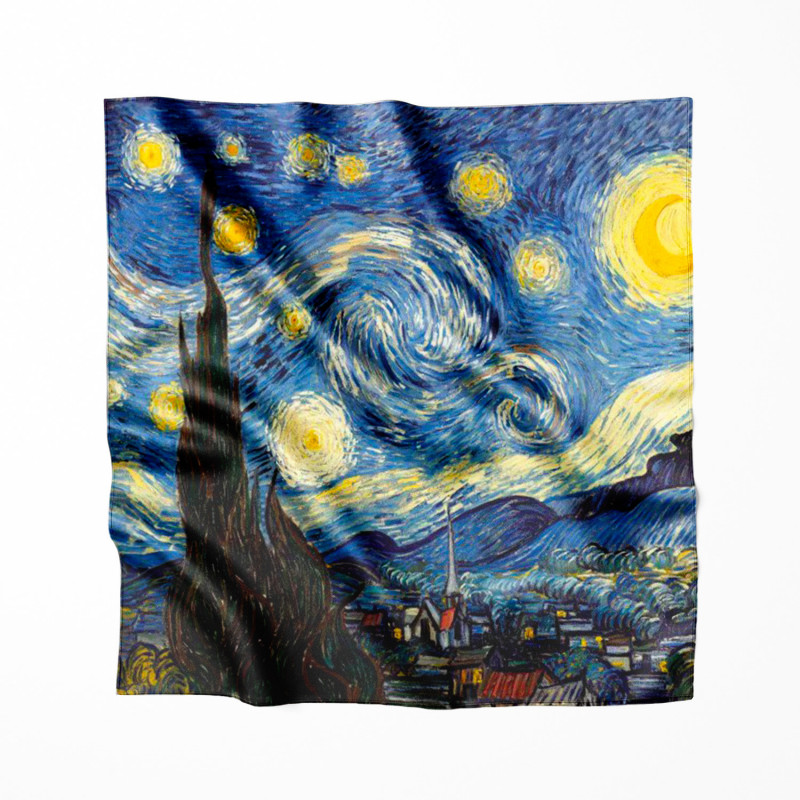 Foulard en soie de mûrier Van Gogh La Nuit Etoilée