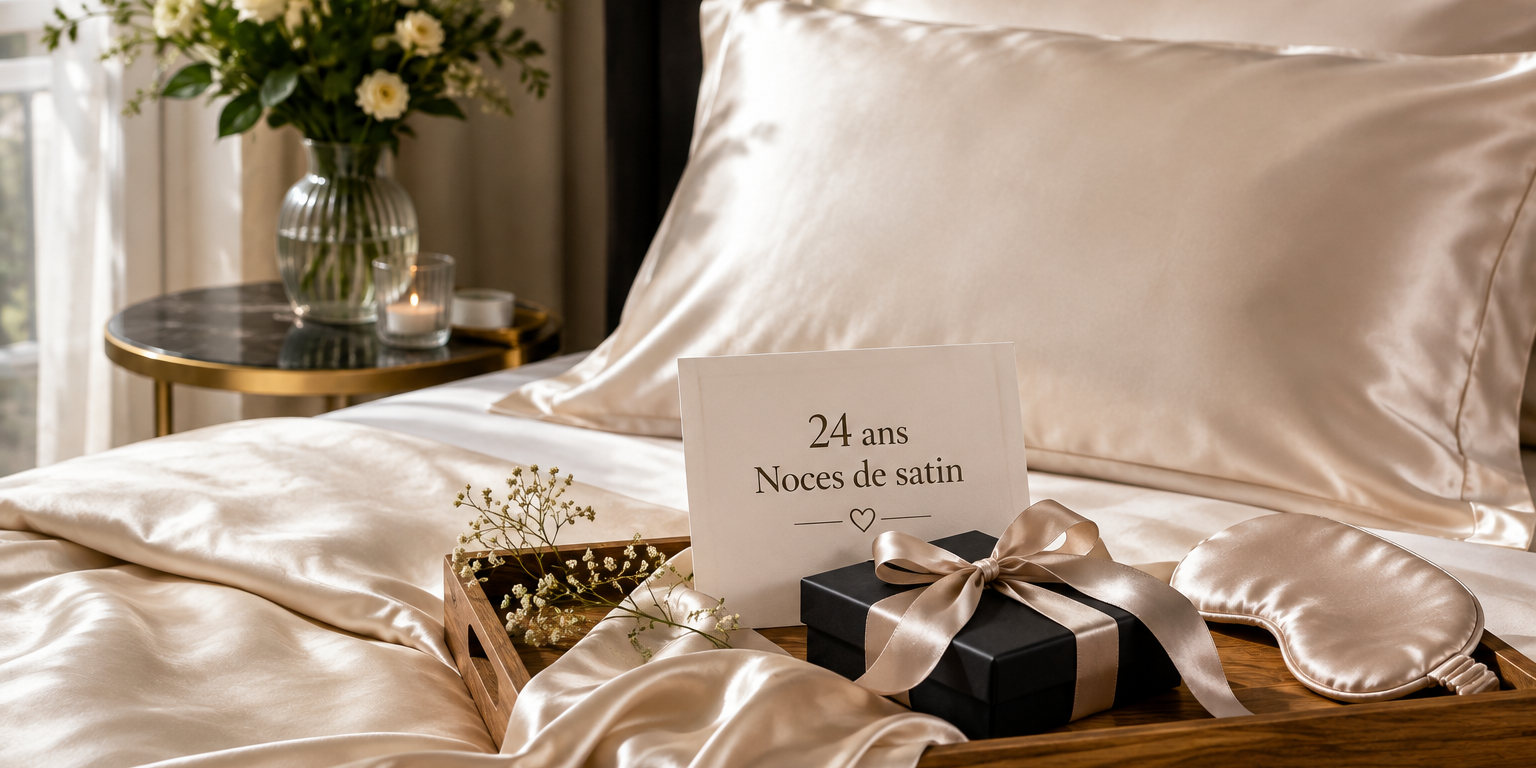 Noces de satin : quelle signification et quel cadeau pour 24 ans de mariage ?