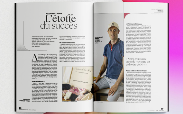 Double page sur Maison de la Soie dans la Vie économique de Sud-Ouest