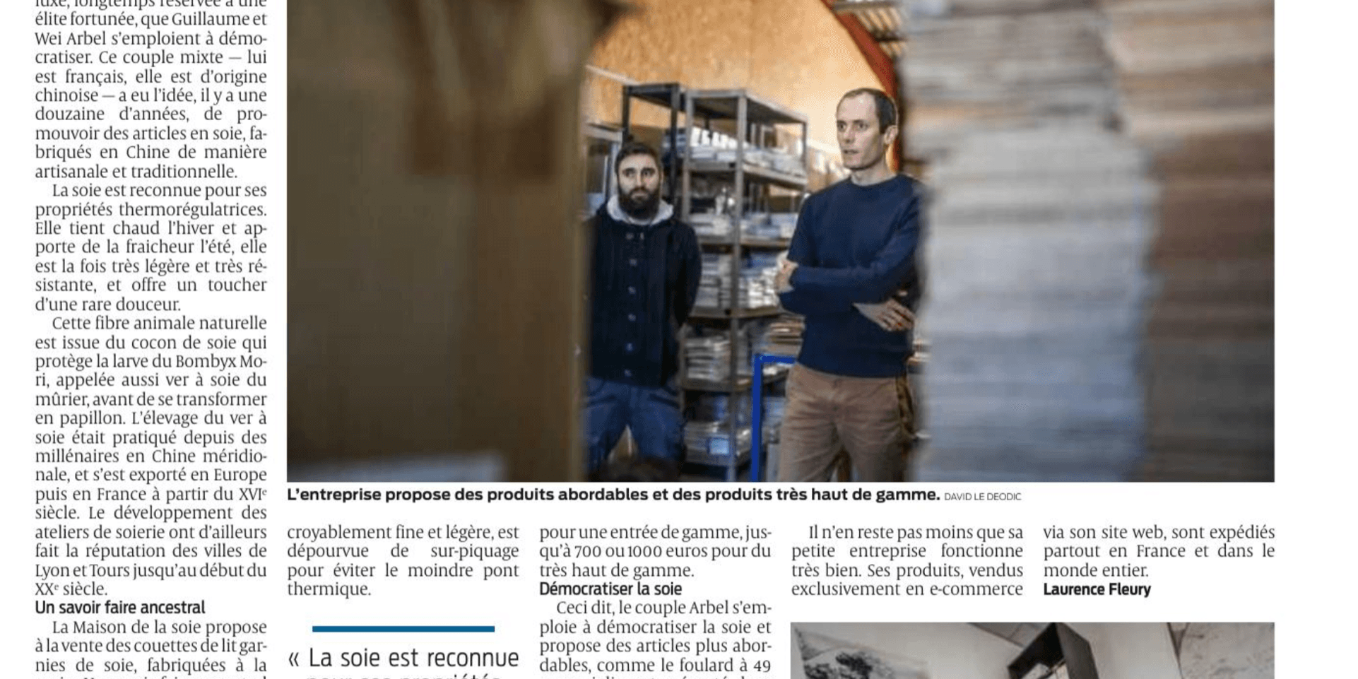 La référence de la soie en France d'après le journal Sud Ouest