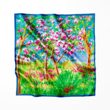 Foulard en soie Claude Monet Arbres en fleurs Coffret premium Déclassé - MS326