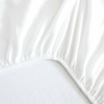 Alèse protège matelas en flanelle molletonée 100% coton bio Blanc - Maison de la soie