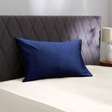 Taie d'oreiller en soie sans volant 19 mommes Bleu marine / 40x60 déclassé - MS560