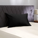 Taie d'oreiller en soie sans volant 19 mommes Noir / 65x65 déclassé - MS550