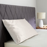 Taie d'oreiller en soie et coton Ivoire / 50x75 déclassé - MS723