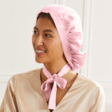 Bonnet de nuit large en soie Rose déclassé - MS874