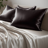 Silk pillowcase without ruffle 30 momme Charcoal gray / 50x70 downgraded - MS813