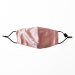 Masque de protection en soie rose extérieur