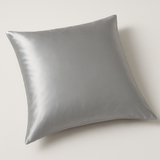 Taie d'oreiller en soie sans volant 22 mommes 80x80cm silver Déclassé - D233