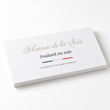 Plain ivory silk square made in France