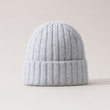 Bonnet cachemire et soie Gris / S/M (style compact) déclassé - MS640