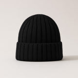 Bonnet cachemire et soie Noir / L/XL (pour cheveux volumineux) déclassé - MS969