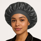 Elastic silk nightcap