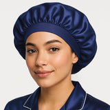 Elastic silk nightcap