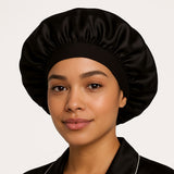 Elastic silk nightcap