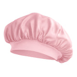 Bonnet de nuit en soie à élastique Rose déclassé - MS872