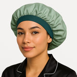 Bonnet de nuit en soie à élastique