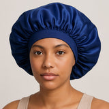 Bonnet de nuit en soie à élastique XL