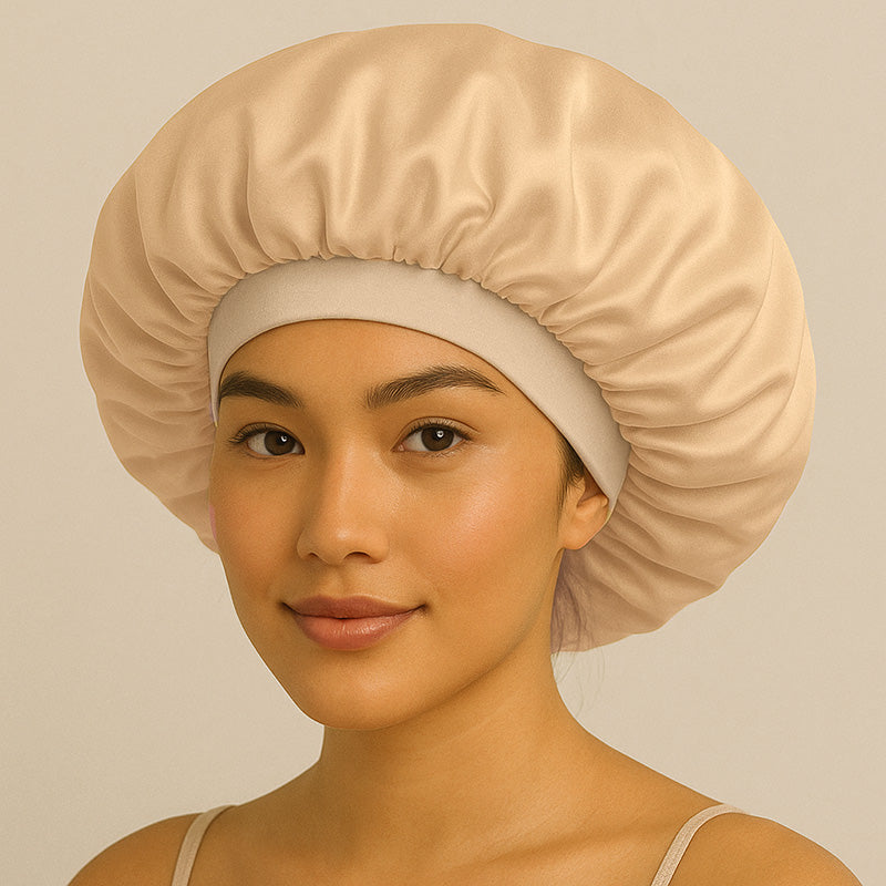 Bonnet de nuit en soie à élastique XL