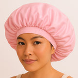 Bonnet de nuit en soie à élastique XL