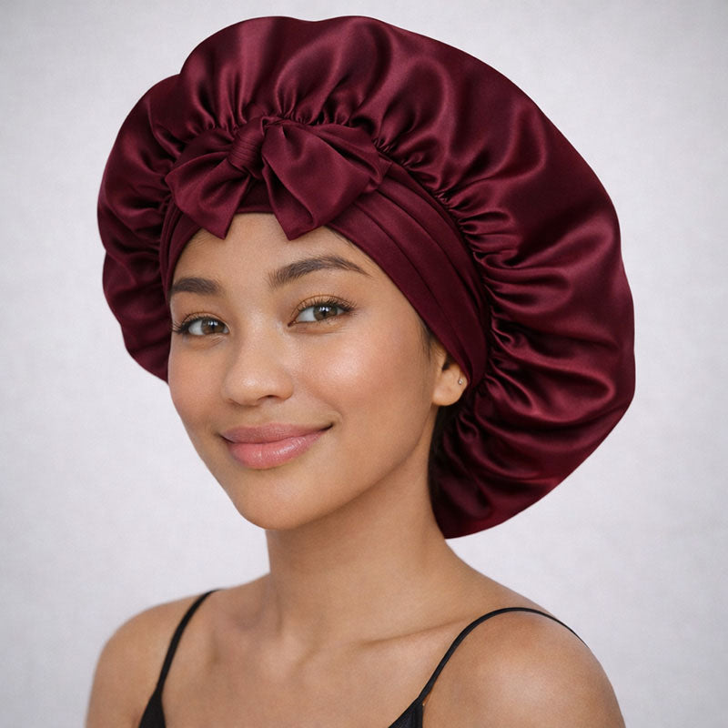 Bonnet de nuit en soie ajustable XL