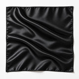 Carré de soie uni Noir fabriqué en France 🇫🇷