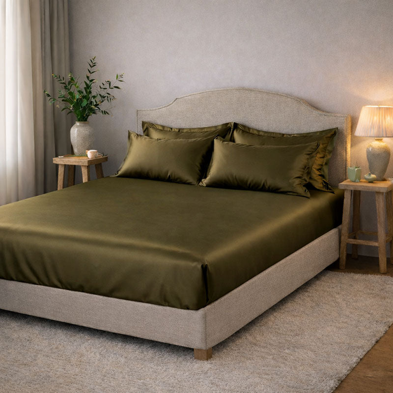 Drap housse en soie 22 mommes 2 personnes Confection sur commande