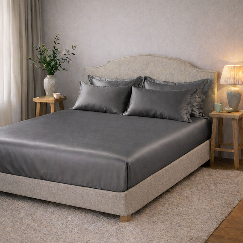 Drap housse en soie 22 mommes 2 personnes Confection sur commande