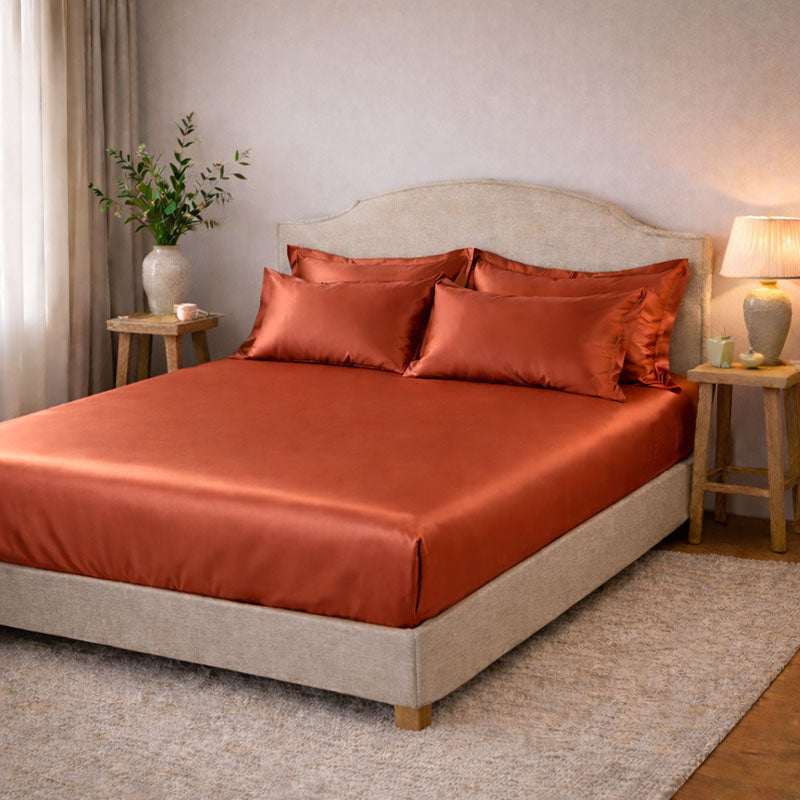 Drap housse en soie 22 mommes 2 personnes Confection sur commande