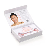 Gua Sha and Rose Quartz Roller Set