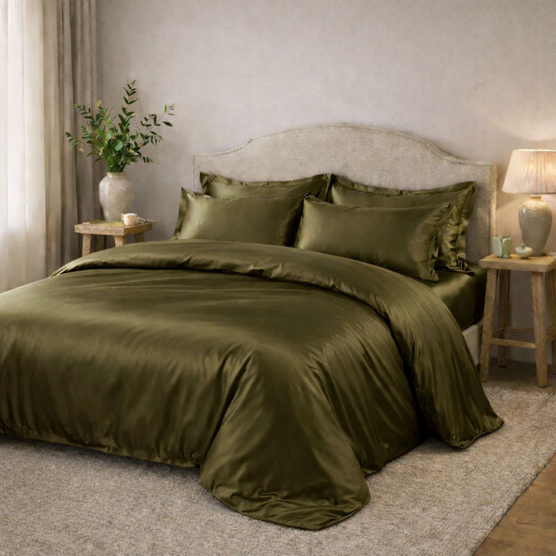 Housse de couette en soie 22 mommes 2 personnes Confection sur commande