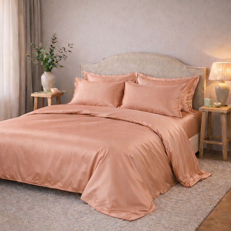 Housse de couette en soie 22 mommes 2 personnes Confection sur commande