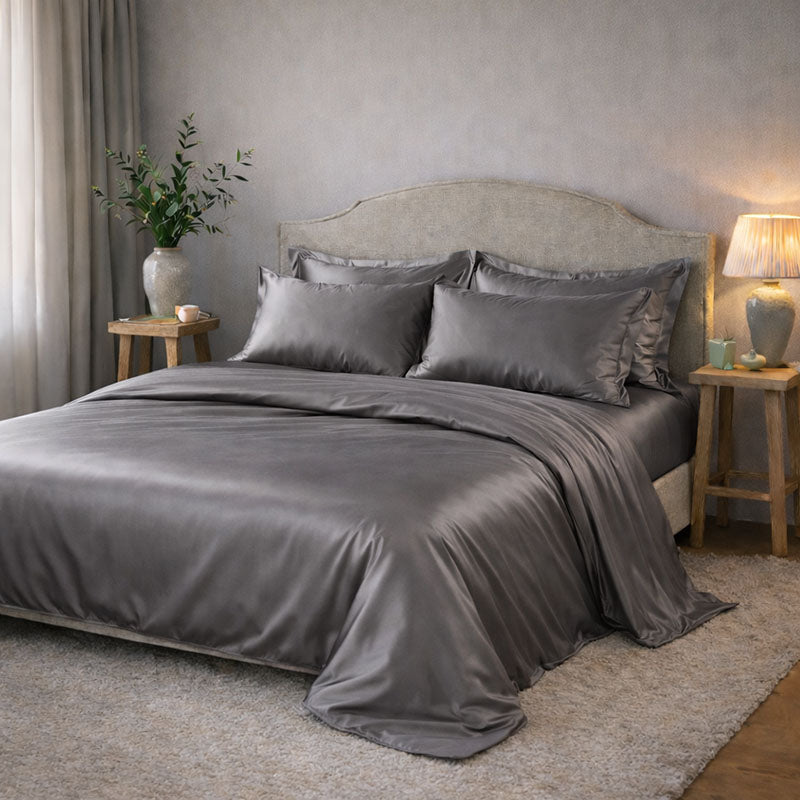 Housse de couette en soie 22 mommes 2 personnes Confection sur commande