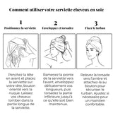 Serviette cheveux absorbante en soie