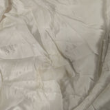 Drap housse en soie 19 mommes 200x200cm Ivoire Déclassé - D145