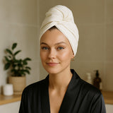 Serviette cheveux absorbante en soie
