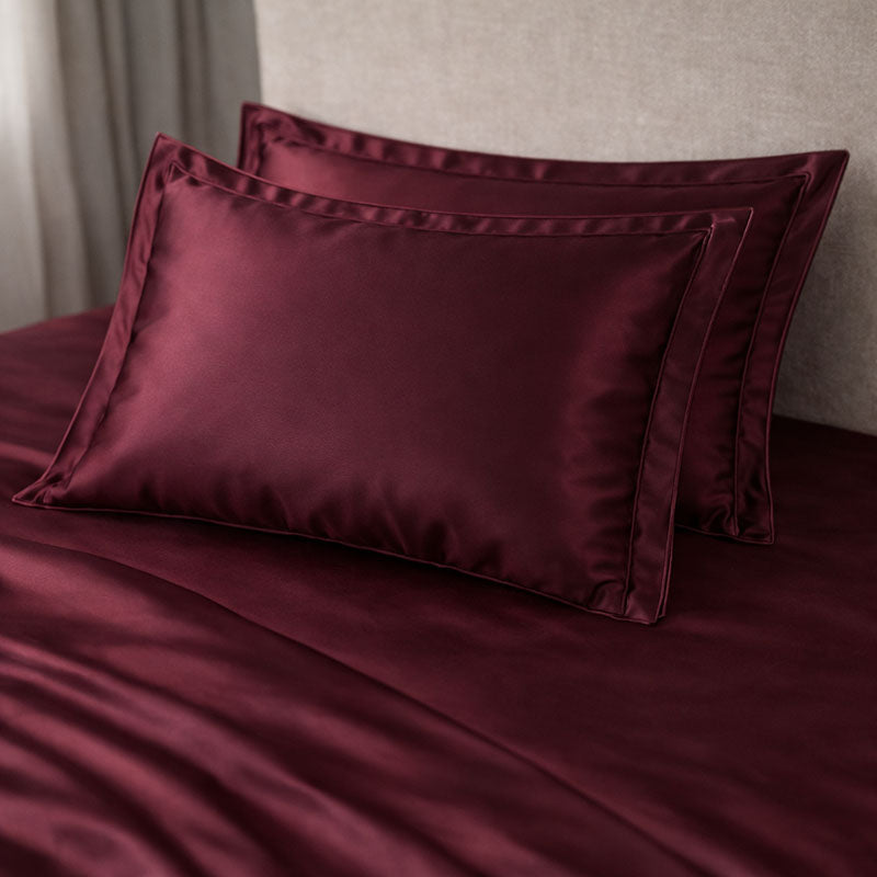 Taie en soie 22 mommes avec volant Confection sur commande