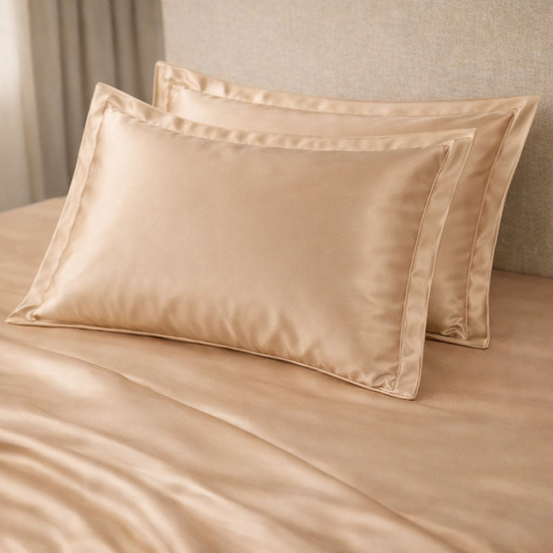 Taie en soie 22 mommes avec volant Confection sur commande