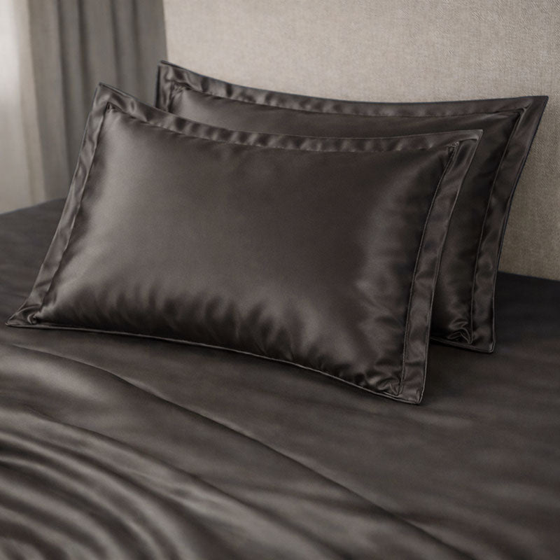 Taie en soie 22 mommes avec volant Confection sur commande