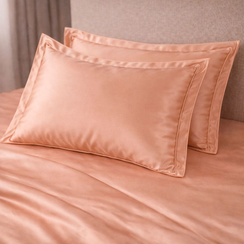 Taie en soie 22 mommes avec volant Confection sur commande