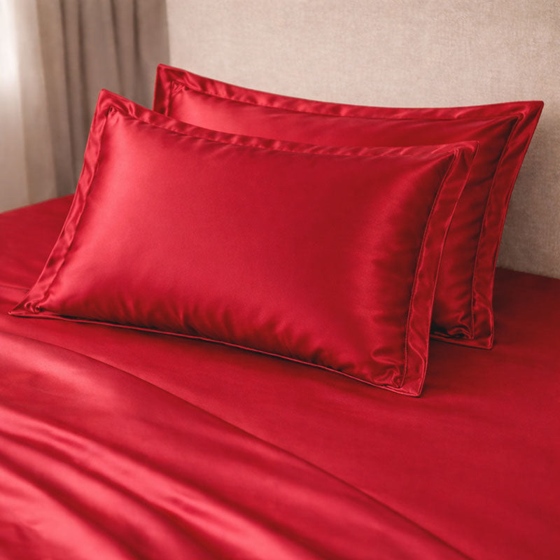 Taie en soie 22 mommes avec volant Confection sur commande