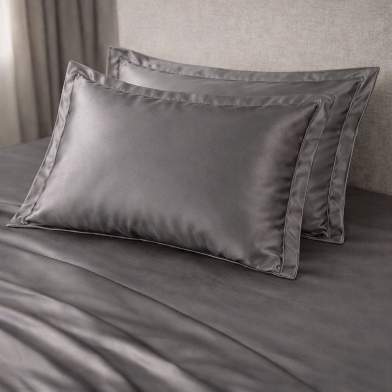 Taie en soie 22 mommes avec volant Confection sur commande