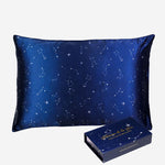Taie d’oreiller en soie imprimé Constellation - Maison de la soie